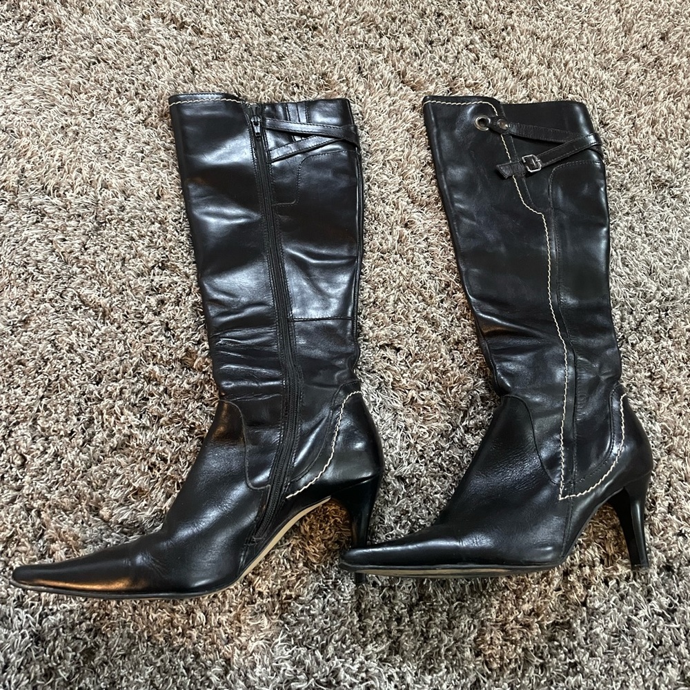 Black knee high boots